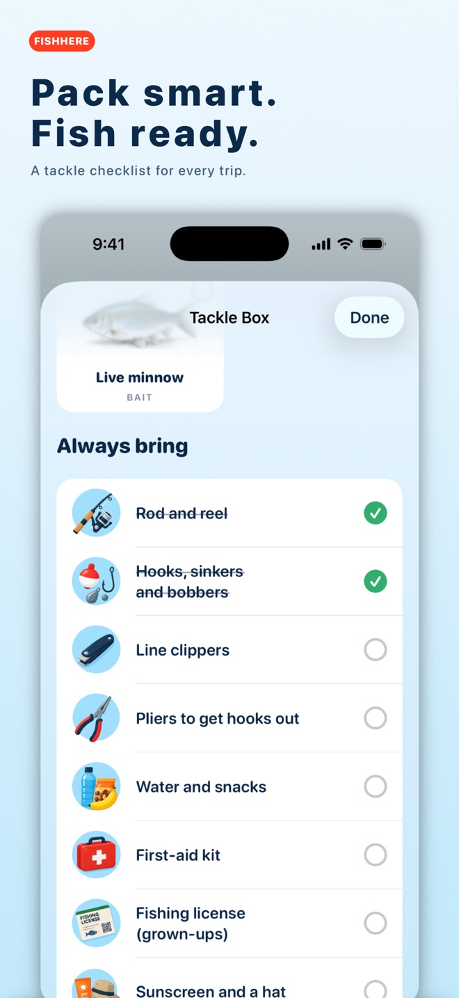 Pack smart. Fish ready.