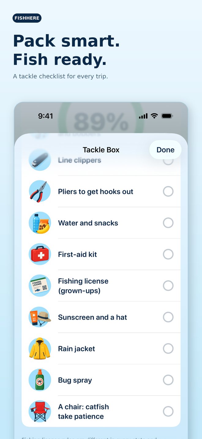 Pack smart. Fish ready.